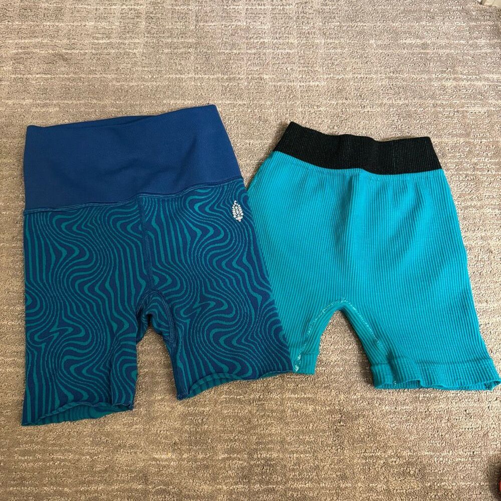 Free People Movement Jacquard Biker & Prajna Shorts Bundle XS
